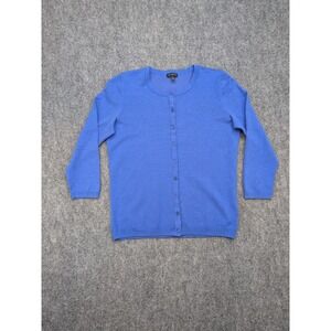 Talbots Womens Cardigan Blue Button Sweater Academia Costal Work‎ Classic Career